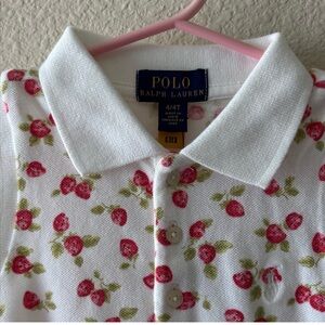 Polo by Ralph Lauren Kids White Polo with Strawberry Print